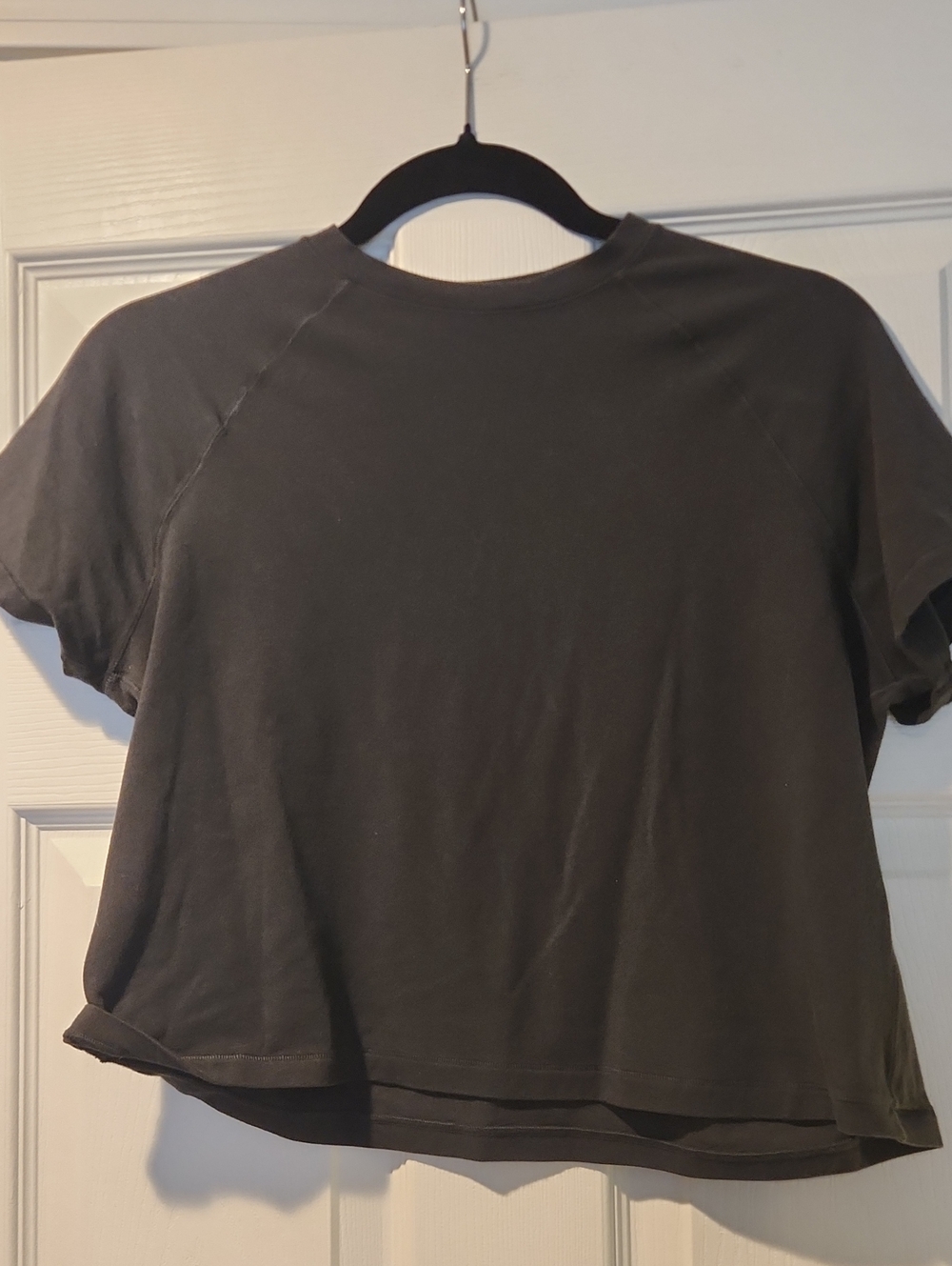 SKIMS Black Short Sleeve Crewneck Tee